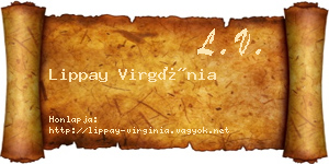 Lippay Virgínia névjegykártya